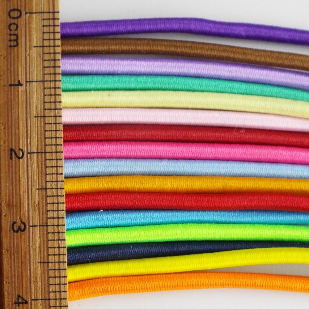 20 COLOUR 2.5mm Round Cord Elastic Coat Anorak Jacket Hood BUY 1 2 4 8