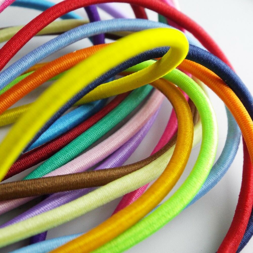 20 COLOUR 2.5mm Round Cord Elastic Coat Anorak Jacket Hood BUY 1 2 4 8