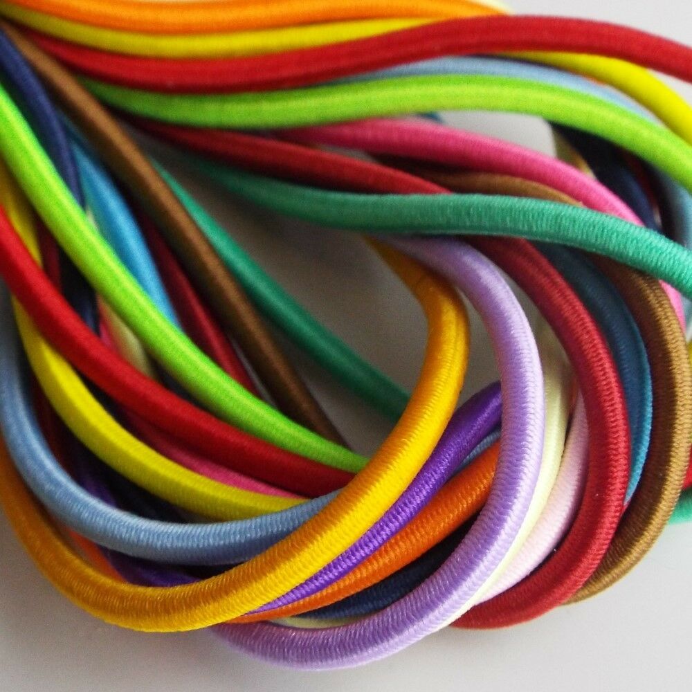 20 COLOUR 2.5mm Round Cord Elastic Coat Anorak Jacket Hood BUY 1 2 4 8
