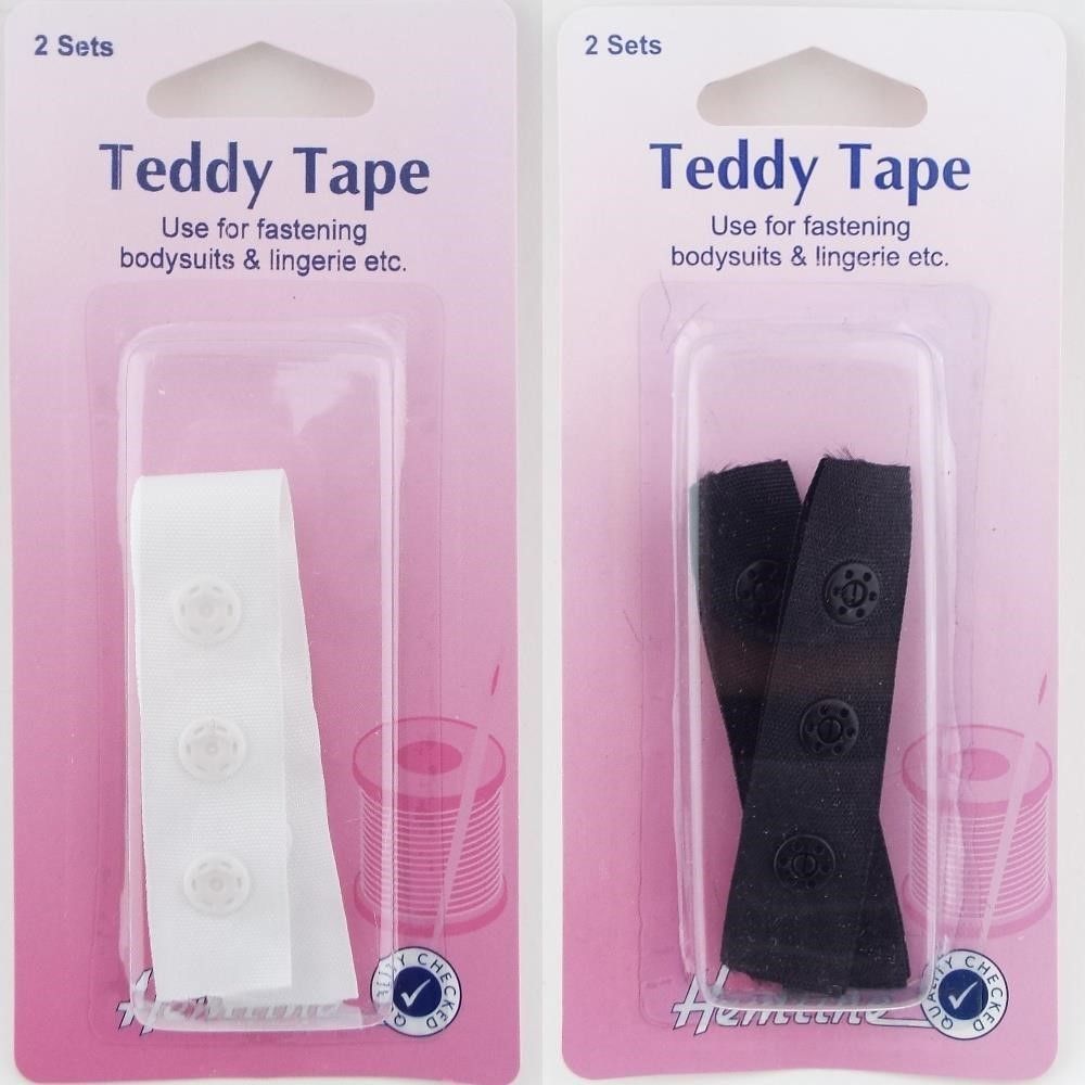 Teddy Tape For Bodysuits Leotard Gusset Snap Poppers Press Stud