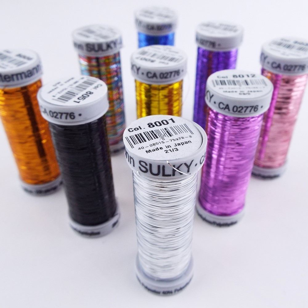 Sulky Gutermann No40 Hand or Machine Metallic Embroidery Sewing Thread
