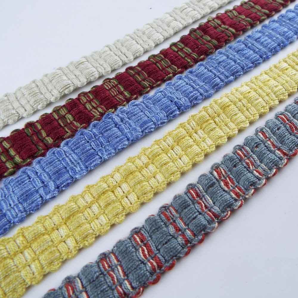 CLEARANCE 5 COLOUR 18mm Flat Gimp Braid Upholstery Cotton Look Trim BUY