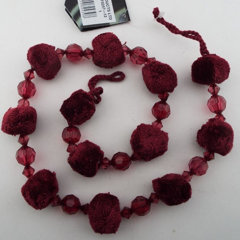 Clearance 11 Colour 80cm Pompom Faceted Bead Curtain Tie Back Buy