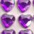 purple 35 6mm heart stones