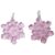 07 55mm Clear Pink Snowflake