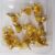 12 Plastic Gold Flowers