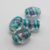 03 14mm by 9mm White Turquoise Blue