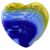 20 36mm Heart Navy Yellow