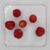 07 6x 13mm Random Red White