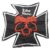 04 70x70mm Cross Red Skull