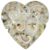 25 55x55mm Cream Shell Heart