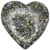 30 50x55mm Dark Speckled Heart