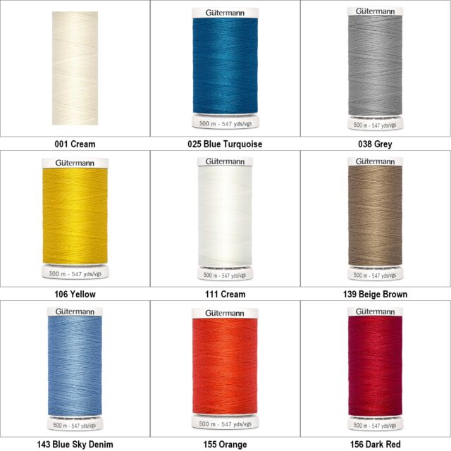 500m Polyester Sew All Thread 37 Color Normal Sewing 1 or 2 Reel 548D