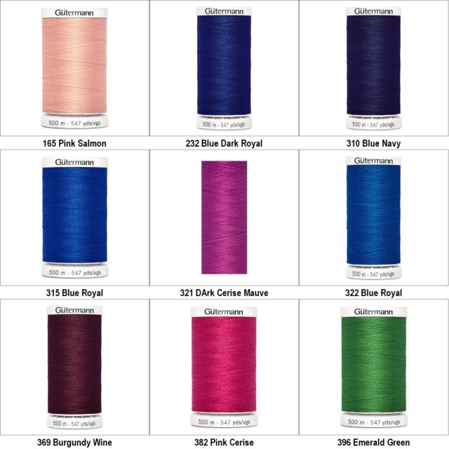 500m Polyester Sew All Thread 37 Color Normal Sewing 1 or 2 Reel 548D