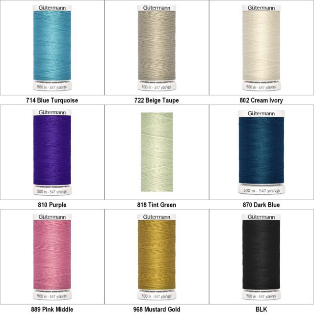 500m Polyester Sew All Thread 37 Color Normal Sewing 1 or 2 Reel 548D