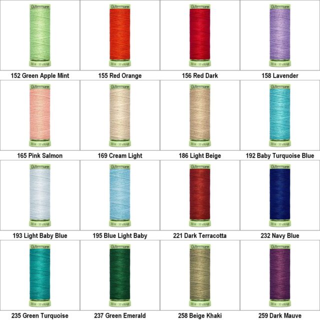 Gutermann Top Stitch Thread Thick 30m Colours 1 to 368 Buy 1 or 2 reels 548D