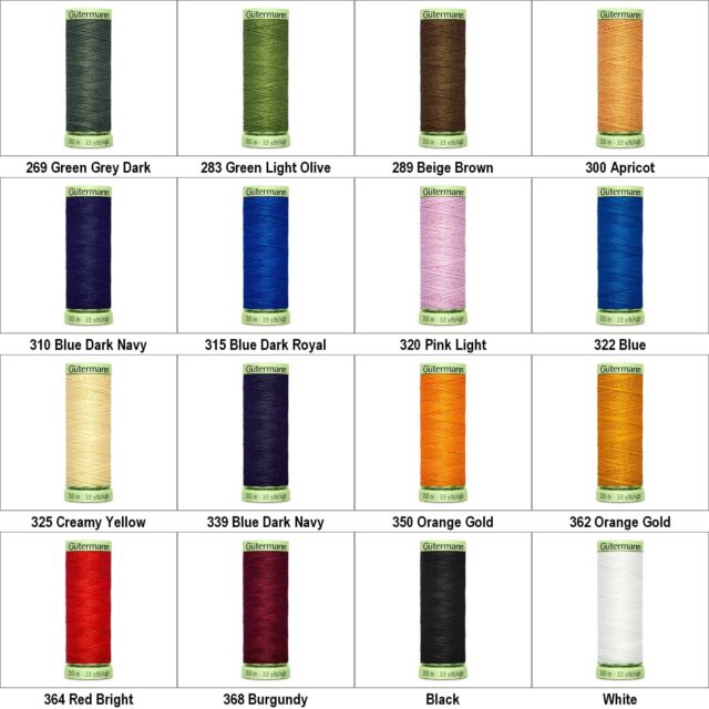 Gutermann Top Stitch Thread Thick 30m Colours 1 to 368 Buy 1 or 2 reels 548D