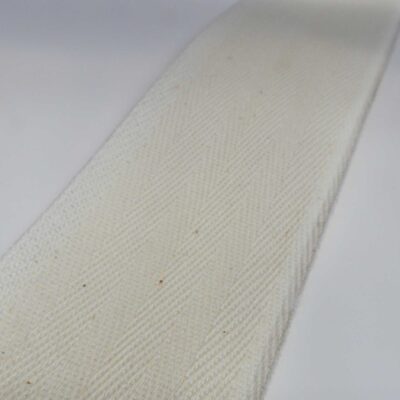 55mm Natural Cotton Herringbone Tape 0.5mm Stiffened 389D
