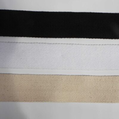 25mm 40mm 2mm Thick Cotton Webbing 1m 2m 4m Black White Cream 952D