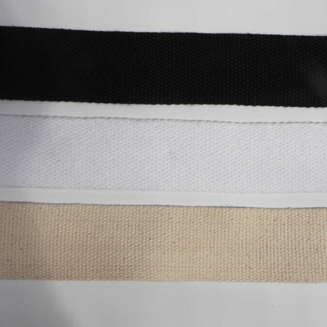 25mm 40mm 2mm Thick Cotton Webbing 1m 2m 4m Black White Cream 952D