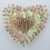 55 by 50 Pink Green Iridescent Heart Center Seed