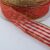 R997 Red Gold Muti Stripe Organza