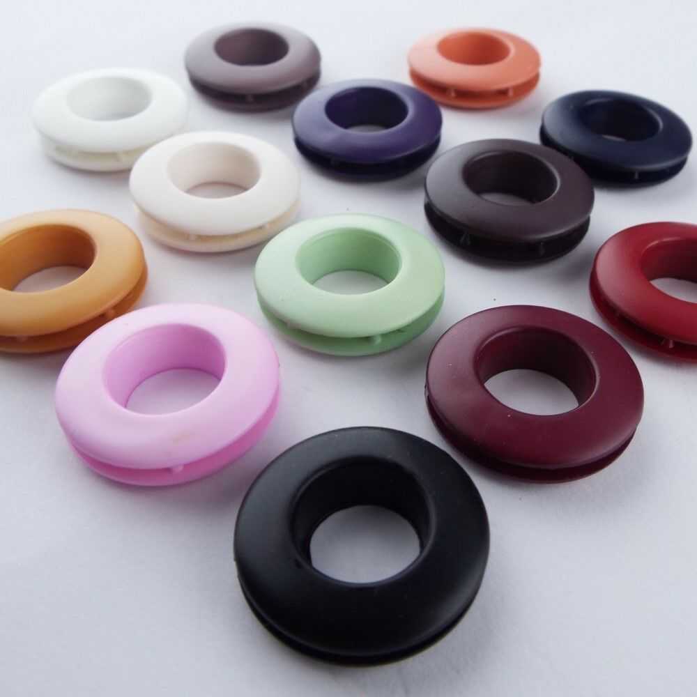 13 COLOUR 25mm Plastic Eyelets, Hole 12mm, Fabric Costume Curtain BUY 2