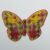 Butterfly Yellow Burgundy 5cm by 4cm