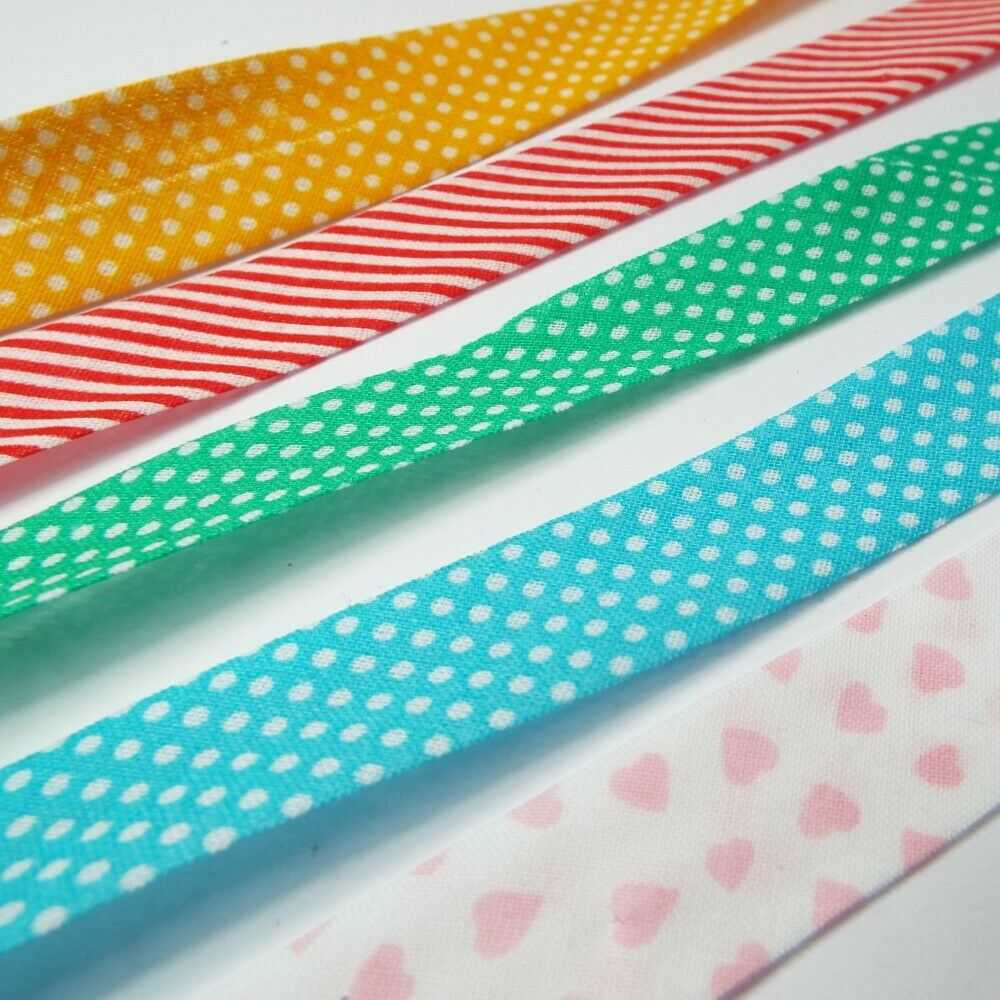 20 PATTERN 20mm Cotton Print Bias Binding Bunting Edging Hem Costume