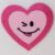 60 by 55 Pink Smiley Heart