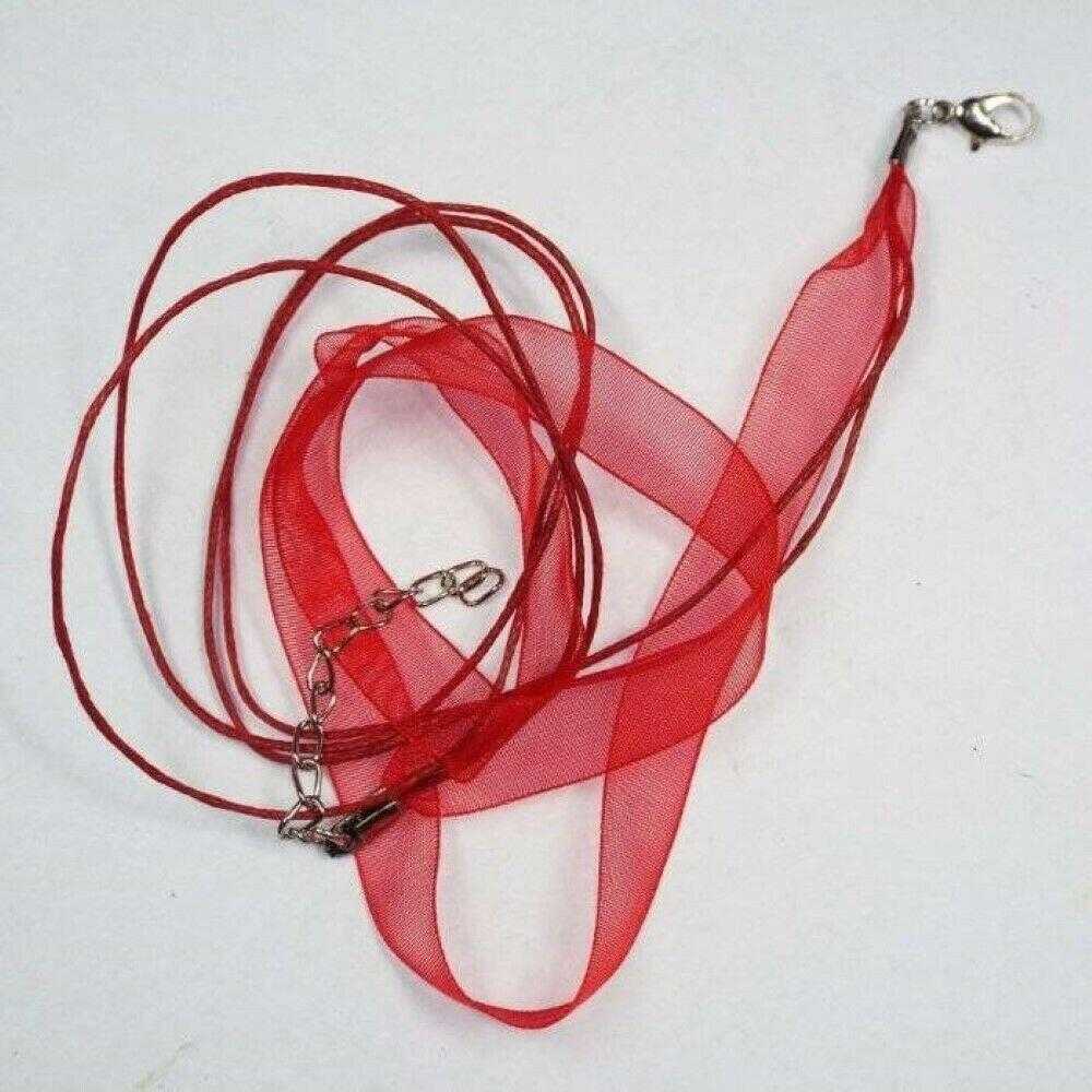 16″ 40cm Organza Ribbon Cord Necklace For Pendant Charm Locket BUY 3 6