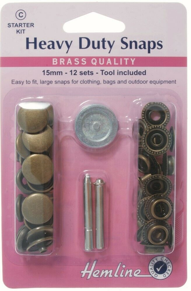 Heavy Duty Snaps Poppers Jacket Clothes Caravan Trailer Anorak Leather