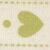 15mm Hearts Lime Green. VR15.055