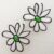 2 White Green Daisy 40 by 40