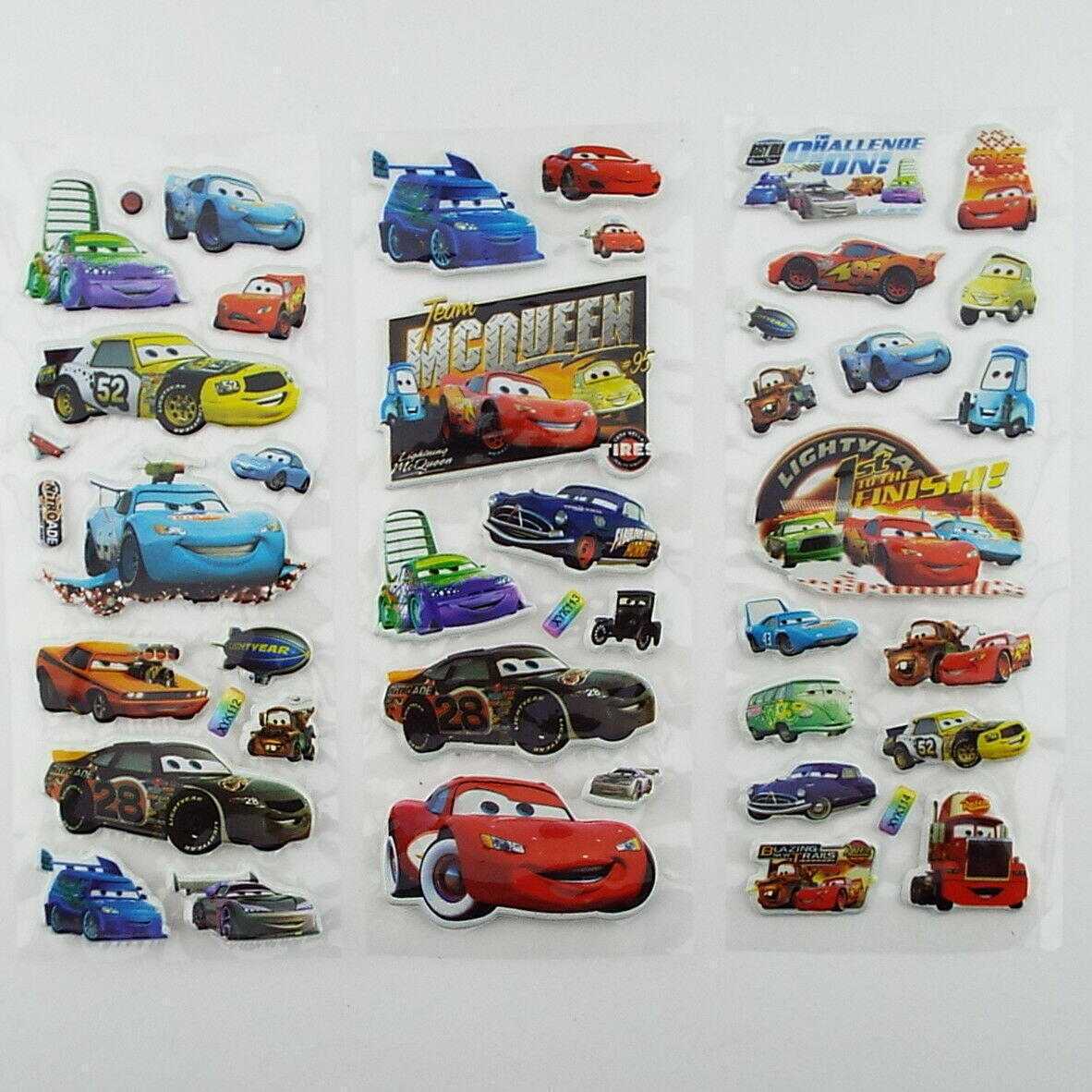 Cars Movie 3d Puffy Stickers Scrap Booking Card Embellishment Fun Buy 1 