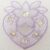 Lavender Heart Flower Sequin 55 by 60