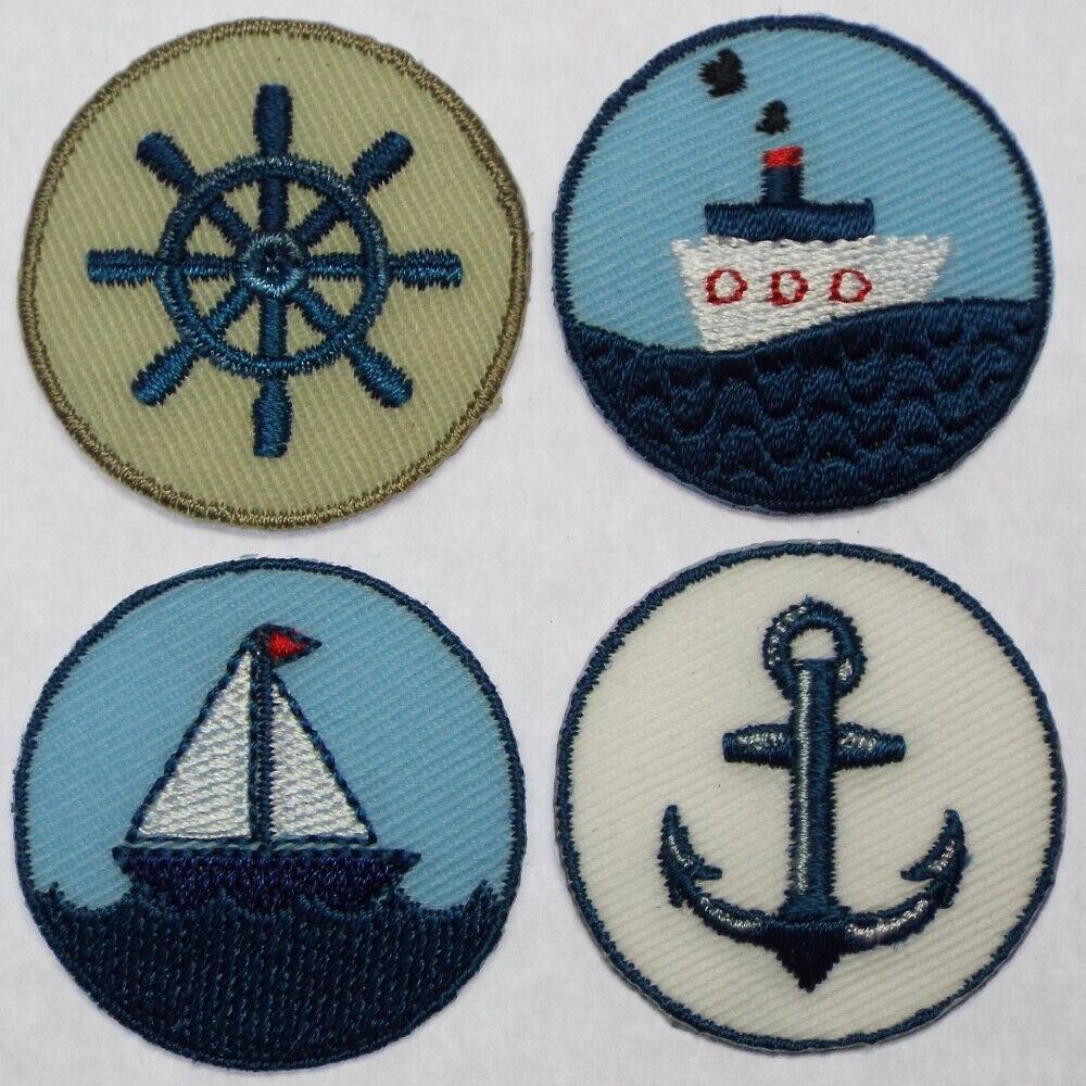 4 DESIGN 36mm Sea Transport Nautical Motif Sailing Ship Patch Iron Or