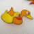 Yellow Amber Ducks 60 by 55