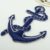 Navy Blue Anchor 45 by 60