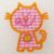 Pink Gingham Cat 45 by 60