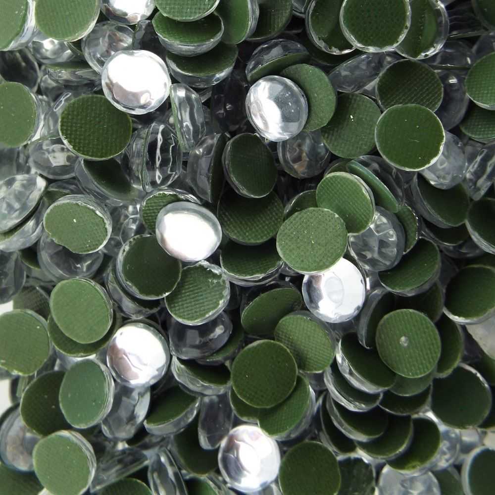 7mm Clear Silver Hotfix Iron on Faceted Rhinestone Gems BUY 5010g 100