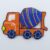 55 by 35 Orange Blue Concret Lorry