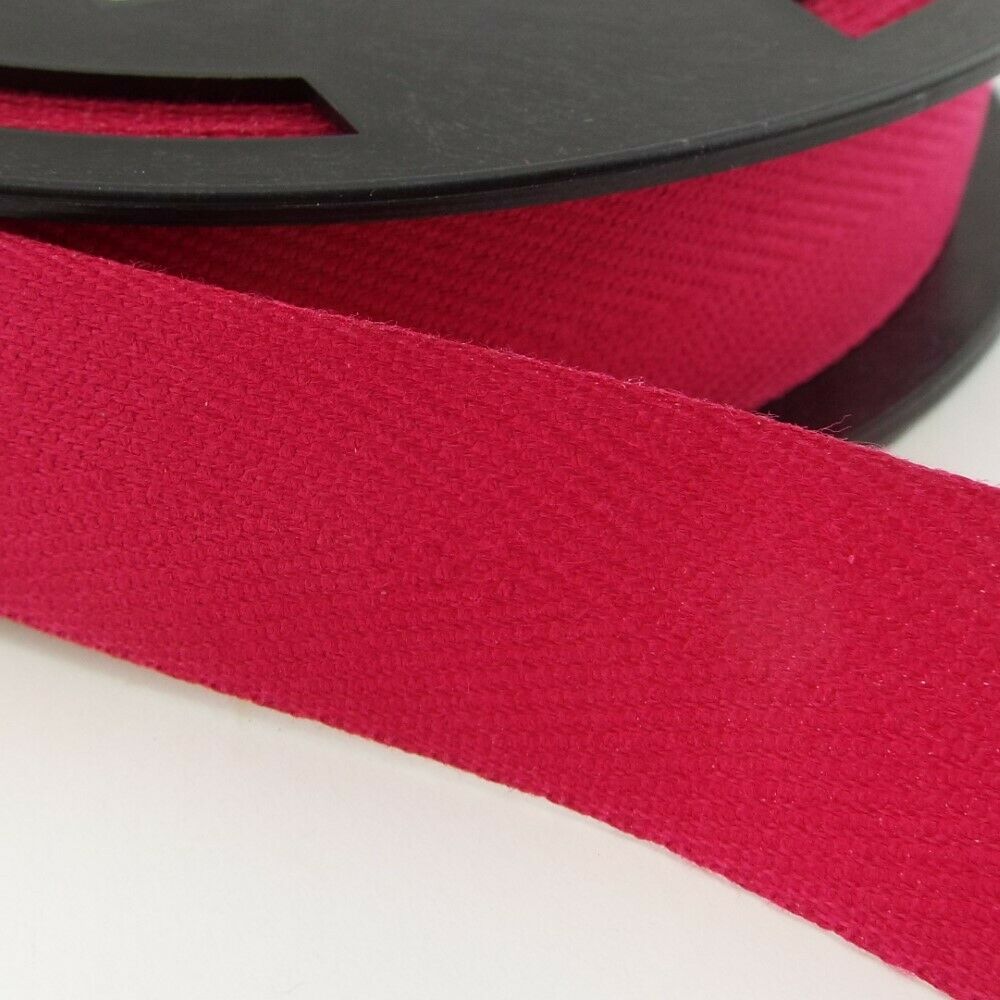 20 COLOUR 25mm POLYESTER Herringbone Twill Tape Lightweight Webbing BUY ...