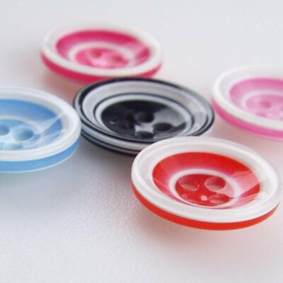 5 COLOUR White 12mm Plastic 2 Tone Layer Ring Buttons Baby Shirt Buy 2 4 8 or 16 