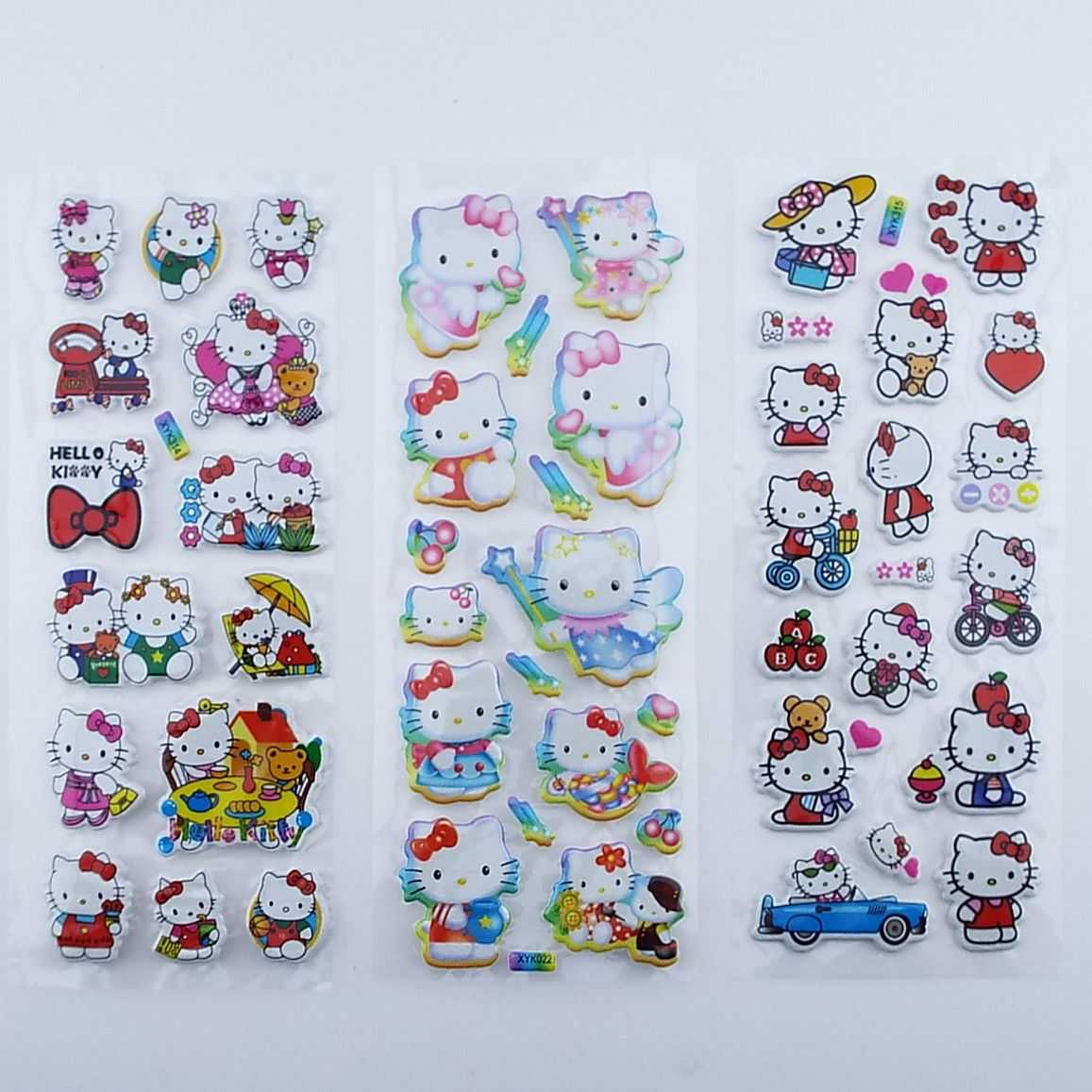 Hello Kittty 3d Puffy Stickers Scrap Booking Card Embellishment Fun BUY ...