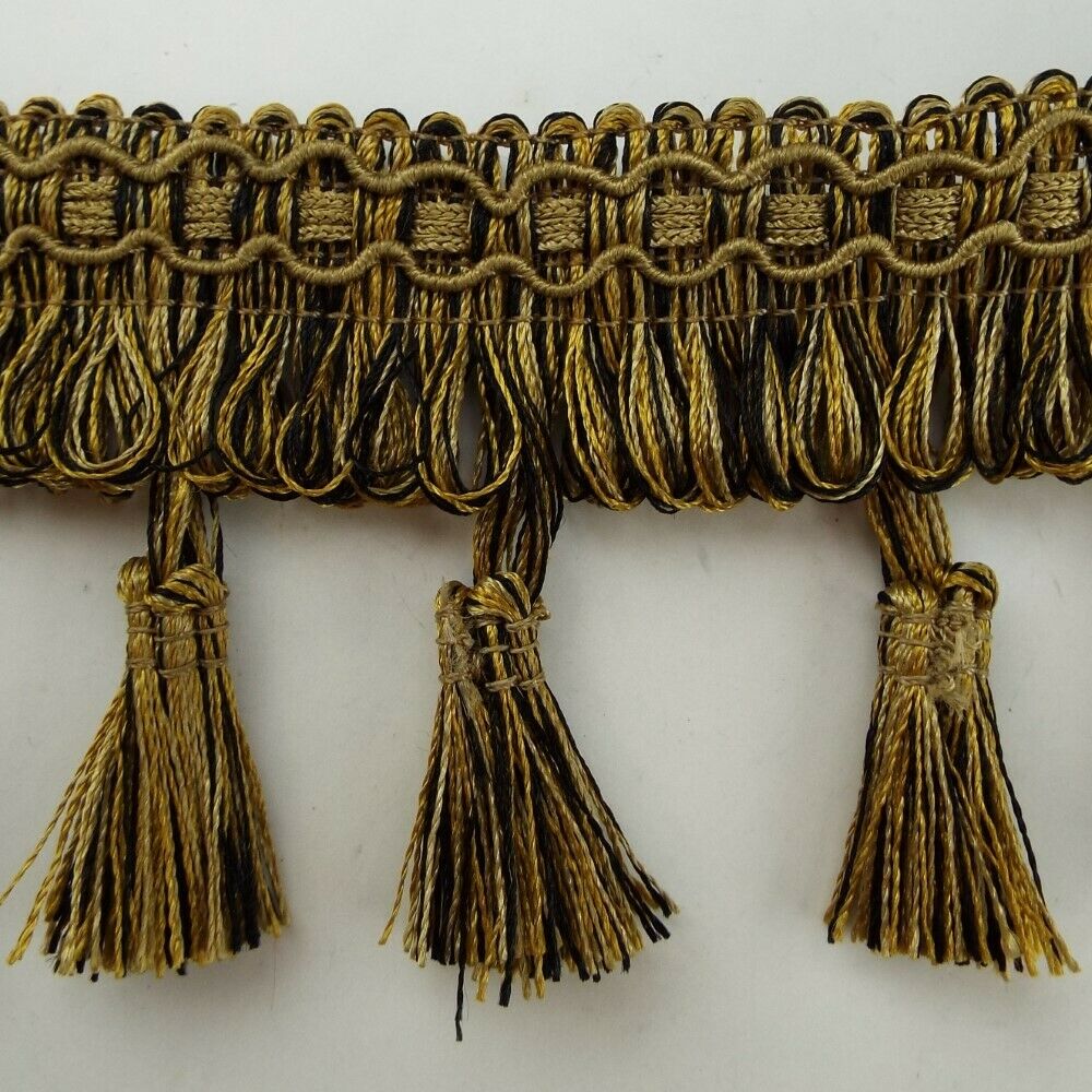9 COLOUR 75mm Tassel Upholstery Fringe Costume Lampshade Edging BUY 1 2