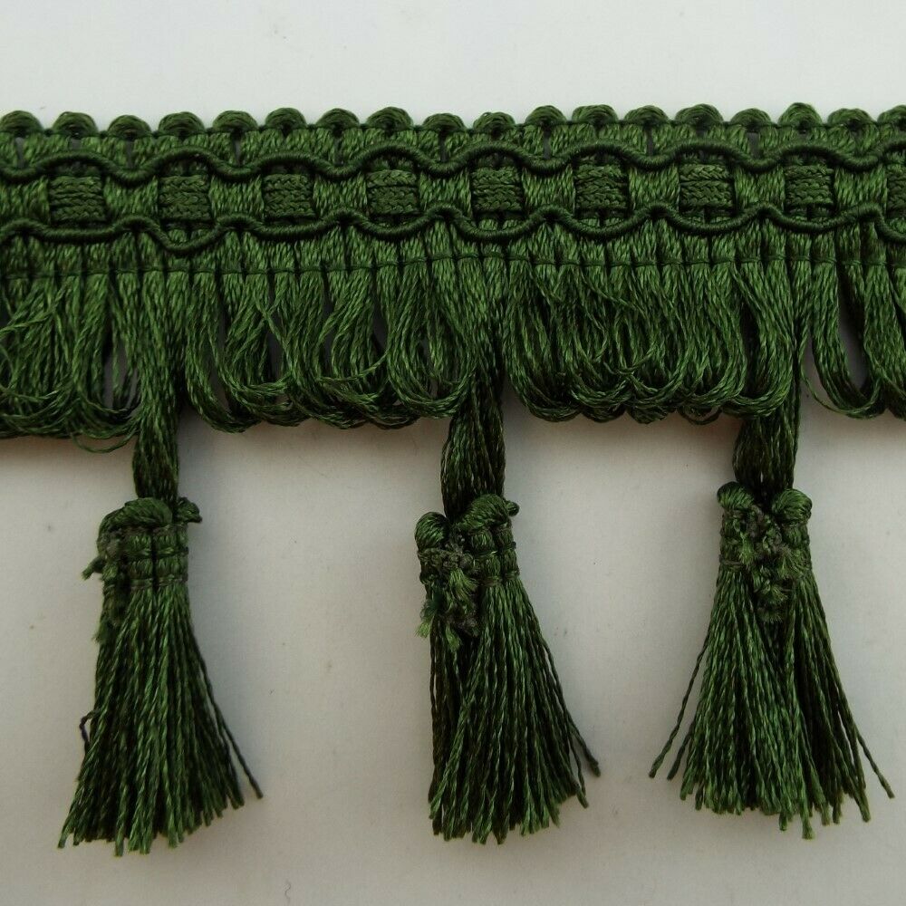 9 COLOUR 75mm Tassel Upholstery Fringe Costume Lampshade Edging BUY 1 2