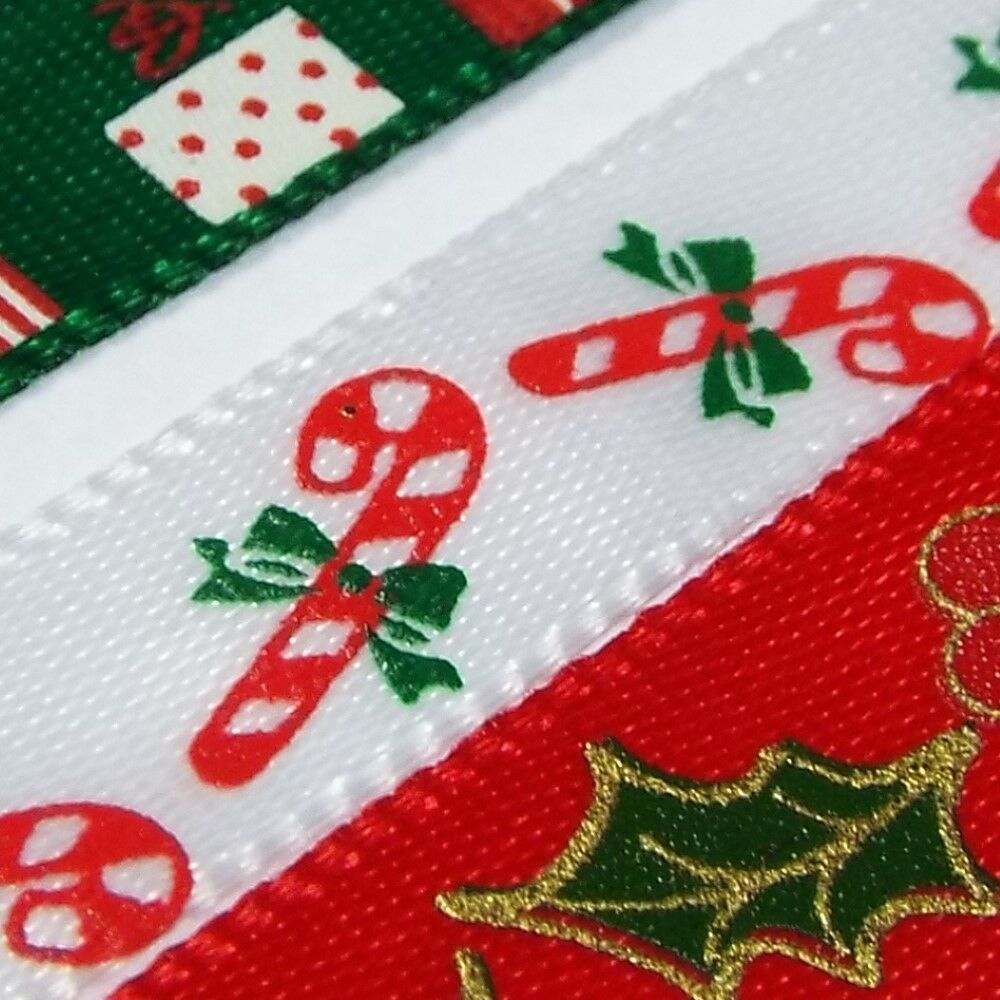 Nice Quality Satin & Wired Christmas Ribbon 9 to 63mm Wide Ideal for