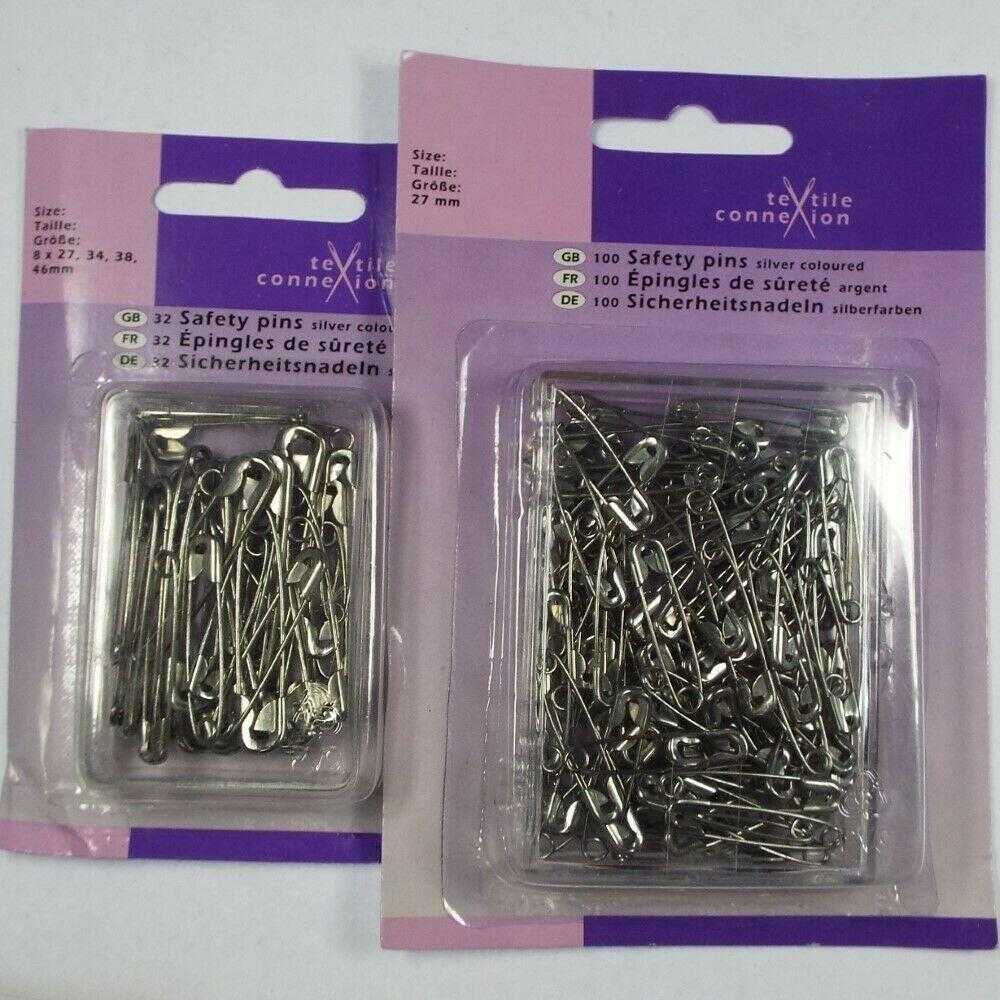 Safety Pins In Handy Box BULK 100*27mm or 32 Assorted Size BUY 1 2 4