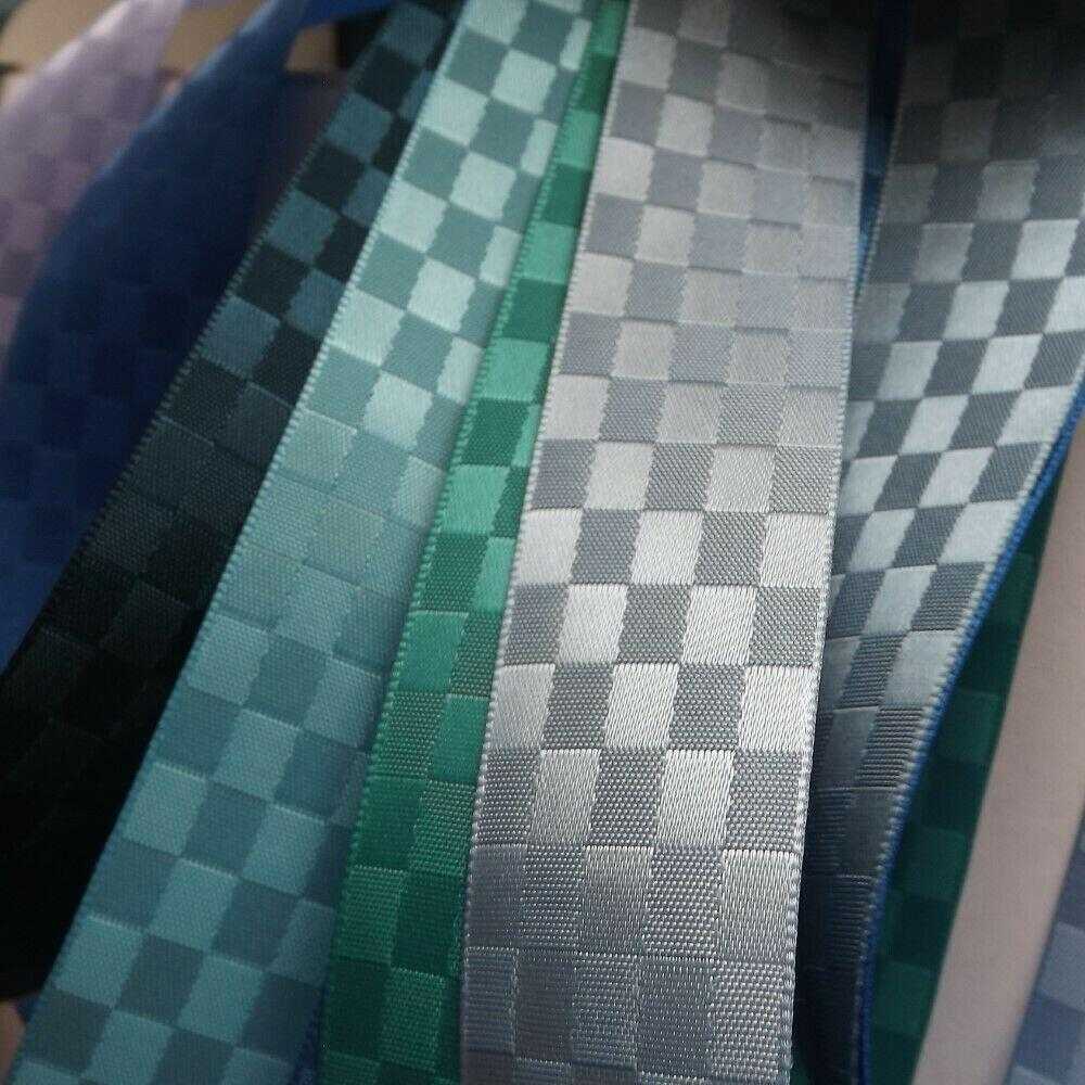 25mm Satin Chequered Ribbon Gingham Square Cube Blue BUY 1 2 4 8m+ 9 ...